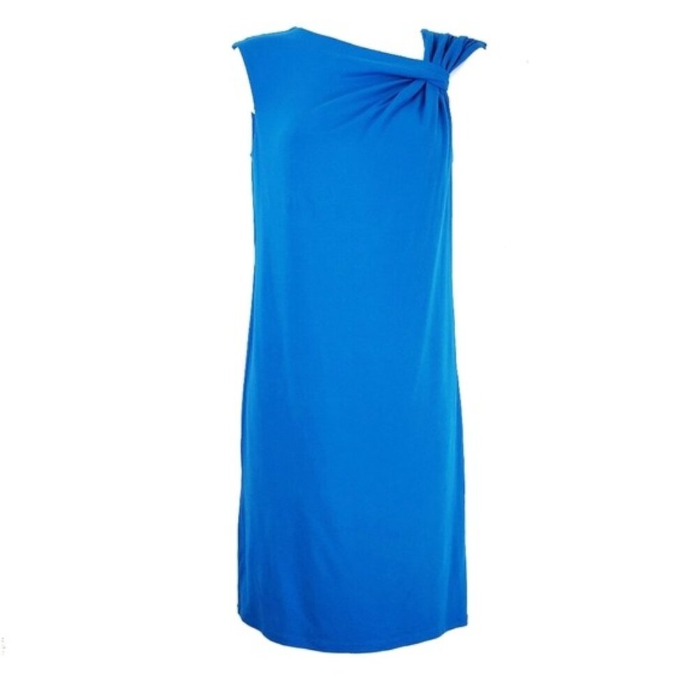Ann Taylor Womens Sleeveless Blue Twist Knot Jersey Knit Mini Dress Size XS NWT